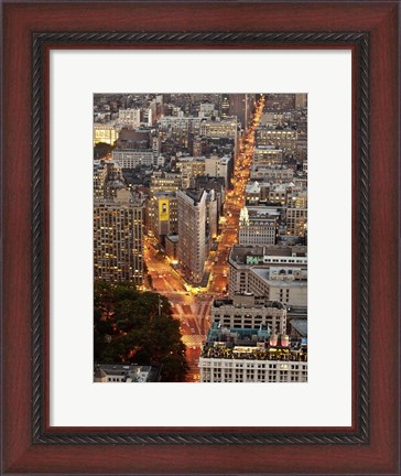 Framed Aerial View of Flatiron Building, NYC Print