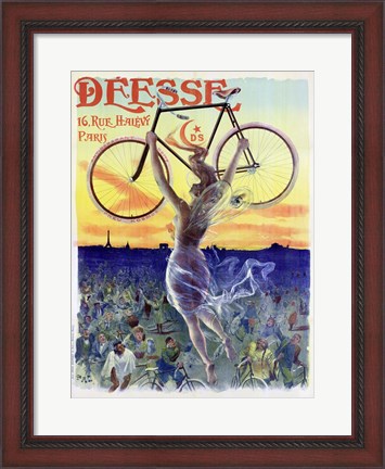 Framed Bicycle Deesse, 1898 Print