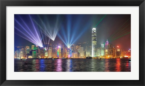 Framed Symphony of Lights, Hong Kong Print