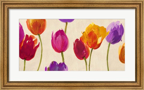 Framed Tulips &amp; Colors Print