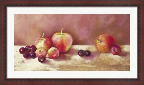 Framed Cherries and Apples (detail) Print