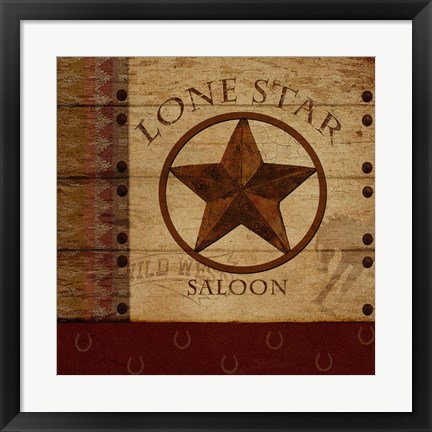 Framed Lone Star Print