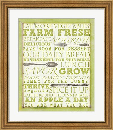Framed Farm Fresh Typography Print