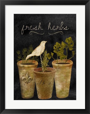 Framed Fresh Herbs Print