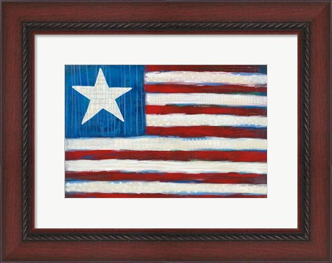 Framed Modern Americana Flag Print