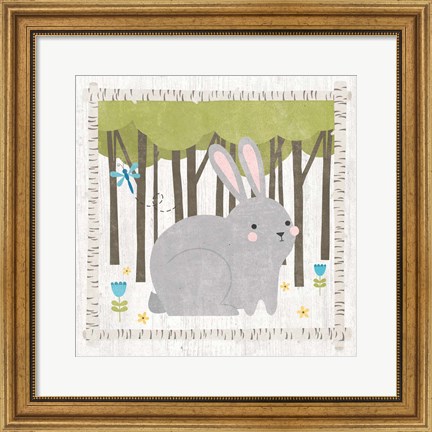 Framed Woodland Hideaway Bunny Print