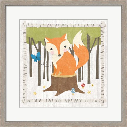 Framed Woodland Hideaway Fox Print