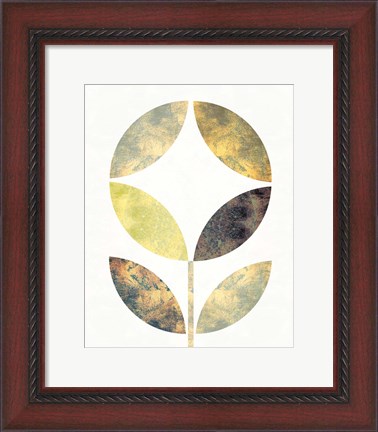 Framed Golden Flower II Print