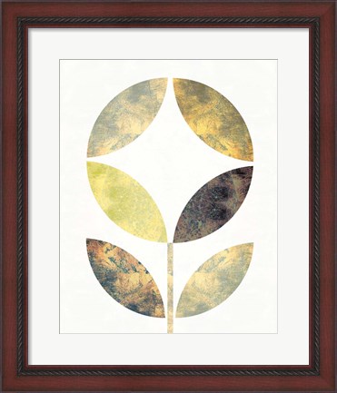 Framed Golden Flower II Print