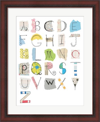 Framed Alphabet I Print