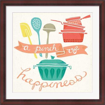 Framed Pinch of Happiness Print