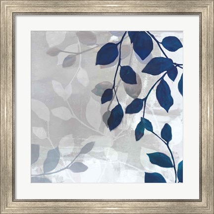 Framed Leaves in the Mist I Print