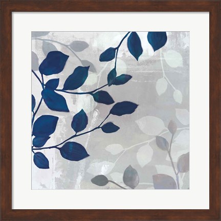 Framed Leaves in the Mist II Print