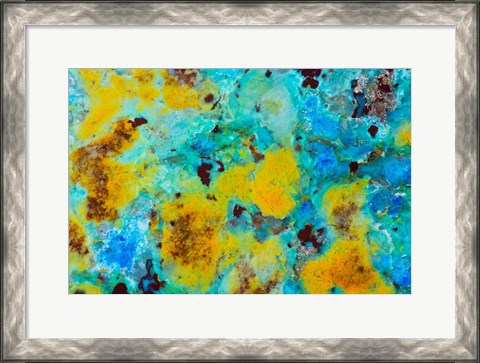 Framed Blue Chrysocolla Jasper Print
