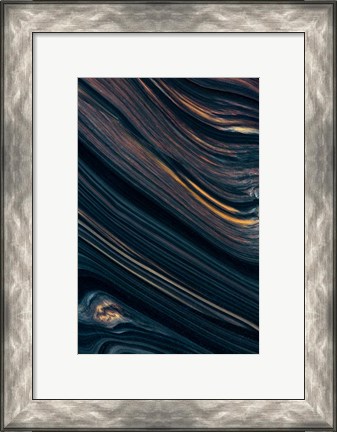 Framed Mahogany Goldsheen Obsidian Print
