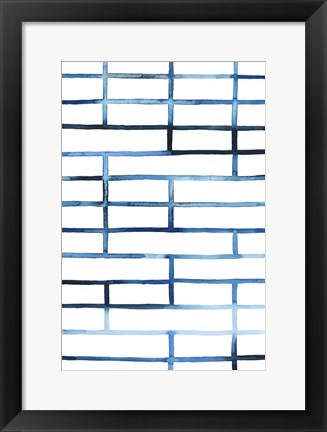 Framed Watercolor Bleed Pattern I Print