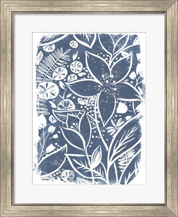 Framed Garden Batik I Print