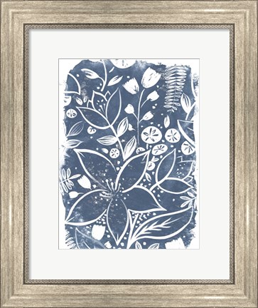 Framed Garden Batik II Print