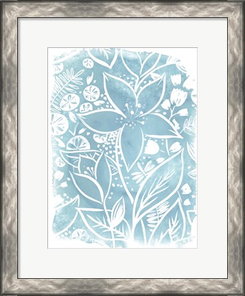 Framed Garden Batik VII Print