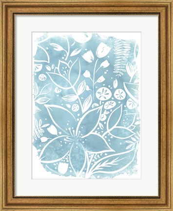 Framed Garden Batik VIII Print