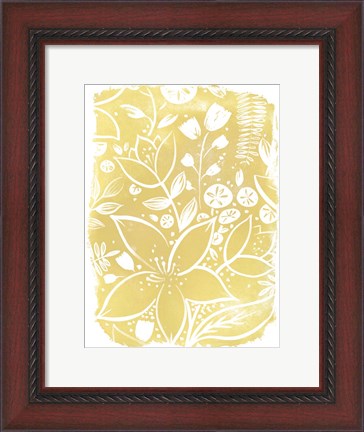 Framed Garden Batik X Print