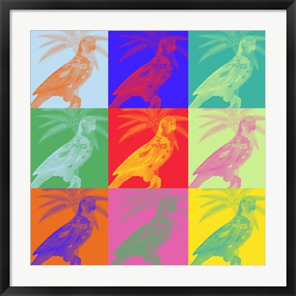 Framed Parrot Party II Print