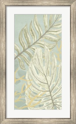 Framed Palm &amp; Coral Panel II Print