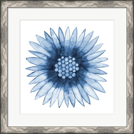 Framed Blue Daisy Print