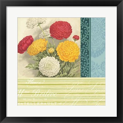Framed Floral Montage IV Print