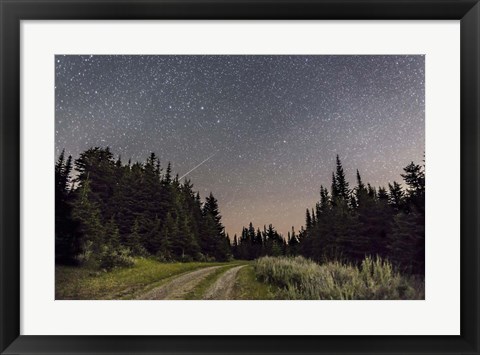 Framed Meteor and Big Dipper, Mount Kobau, Canada Print