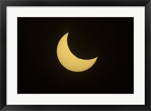 Framed Partial Eclipse of the Sun as seen from Jasper, Alberta, Canada Print