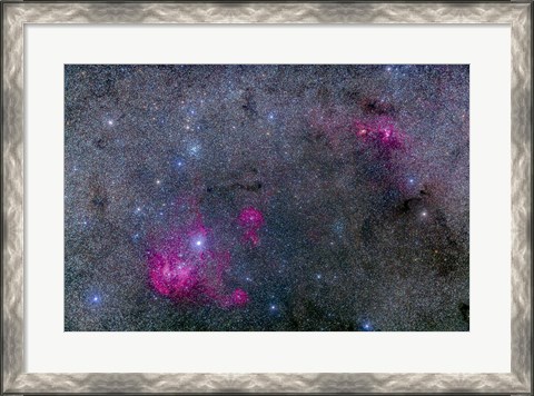 Framed Pearl Cluster and Lambda Centauri complex in Centaurus Print