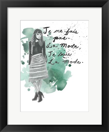 Framed Fashion Quotes I Print