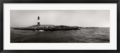 Framed Les Eclaireurs Lighthouse, Patagonia, Argentina Print