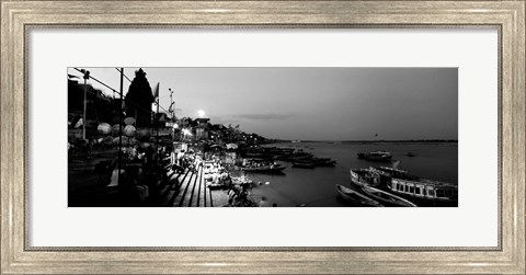 Framed Varanasi, India (black &amp; white) Print