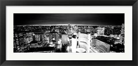 Framed Toronto, Ontario, Canada BW Print