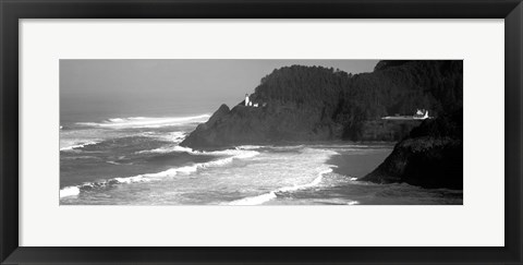 Framed Lighthouse on a hill, Heceta Head Lighthouse, Heceta Head, Lane County, Oregon Print