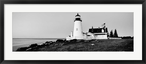 Framed Pemaquid Point Lighthouse, Bristol, Lincoln County, Maine Print