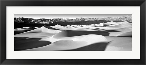 Framed Sand dunes in a desert, Death Valley National Park, California Print