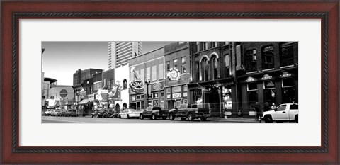 Framed Street scene at dusk, Nashville, Tennessee Print
