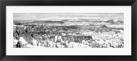 Framed Eroded rocks in a canyon, Bryce Canyon, Bryce Canyon National Park, Utah Print