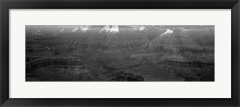 Framed Rock formations on a landscape, Hopi Point, Grand Canyon National Park, Arizona Print