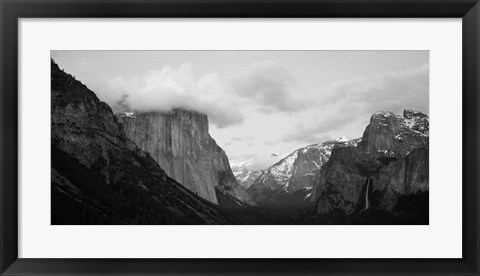 Framed Clouds over mountains, Yosemite National Park, California Print