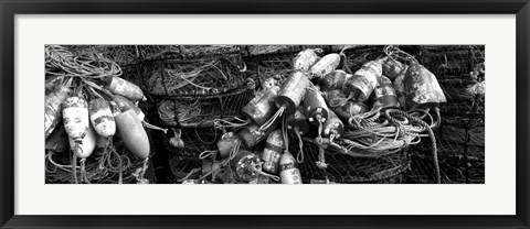 Framed Close-up of crab pots, Humboldt County, California Print