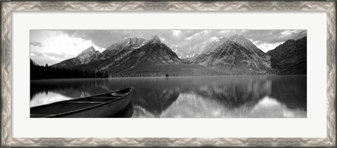 Framed Canoe Leigh Lake Grand Teton National Park WY USA Print