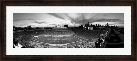 Framed Soldier Field Football, Chicago, Illinois Print