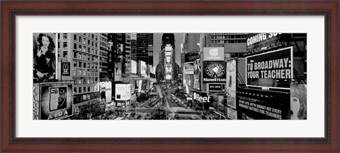 Framed High angle view of traffic on a road, Times Square, Manhattan, NY Print
