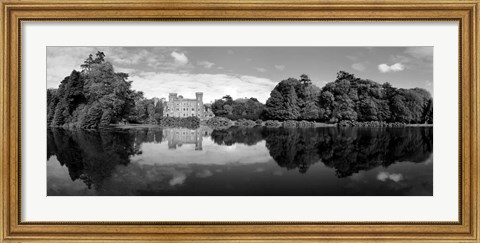 Framed Reflection of a castle in water, Johnstown Castle, County Wexford, Ireland Print
