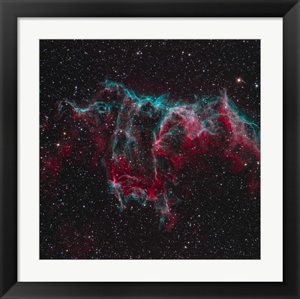 Framed NGC 6995, the Bat Nebula Print