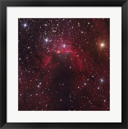 Framed Cave Nebula located in the Constellation Cepheus Print